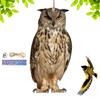 Bird Scarer Devices Decorative 2D Owl Scarecrow Pendant Realistic Bird Scare Tools With Bell Garden Scarecrow Scare Birds Away