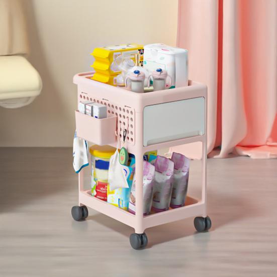 Ruchomy wózek narzędziowy z półką, ruchomy organizer z szufladami i wózek do przechowywania w pokoju dziecięcym, wózek do przechowywania