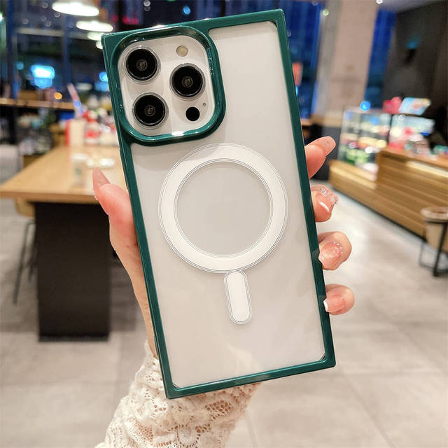 

Магнитный чехол для телефона с беспроводной зарядкой Iphone 14 13 12 11 Pro Max 14pro 14 Plus 11 противоударный акриловый прозрачный бампер силиконовый чехол For iPhone 14Plus