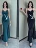 Spring 2026 Sexy Slim-Fit Slit Dress: Elegant Low-Cut Nightclub Wear for Women