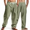 Mens Loose Wide Leg Breathable Casual Long Pants For All Seasons