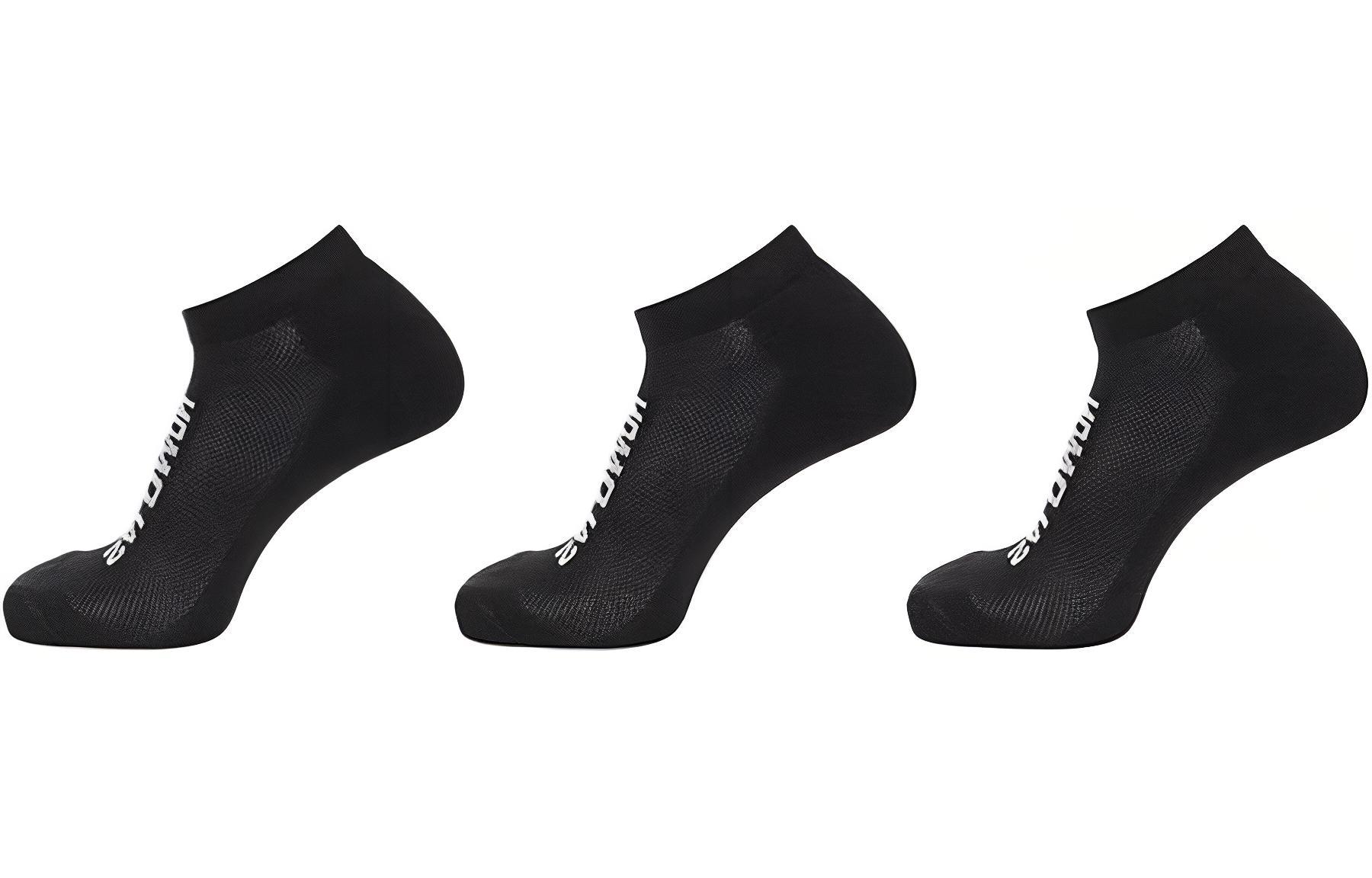 SALOMON Ankle Socks Unisex 3 Pack Black LC2087000 39-41