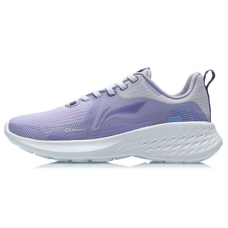 Li-Ning Soft Element Shock Absorbing Durable Low Top Casual Shoes Women sneaker Light-Mist-Purple ARHR082-4