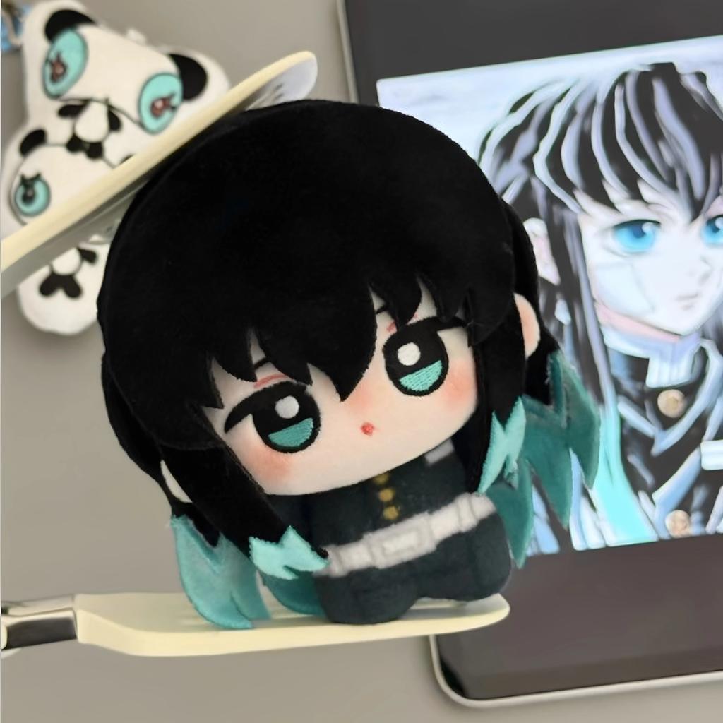 Demon Slayer Plush Doll 10cm Giyuu Tomioka Muichiro Tokito Anime Stuffed Doll Backpack Pendant Collectible Decor Gift For Fans
