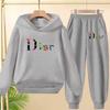 Children Commodity Hoodie Colored Letters Sports Pullover3-12Yrs Coat Sweatshirt+Pants 2P Boys Girls Toddler Clothes Leisure Set