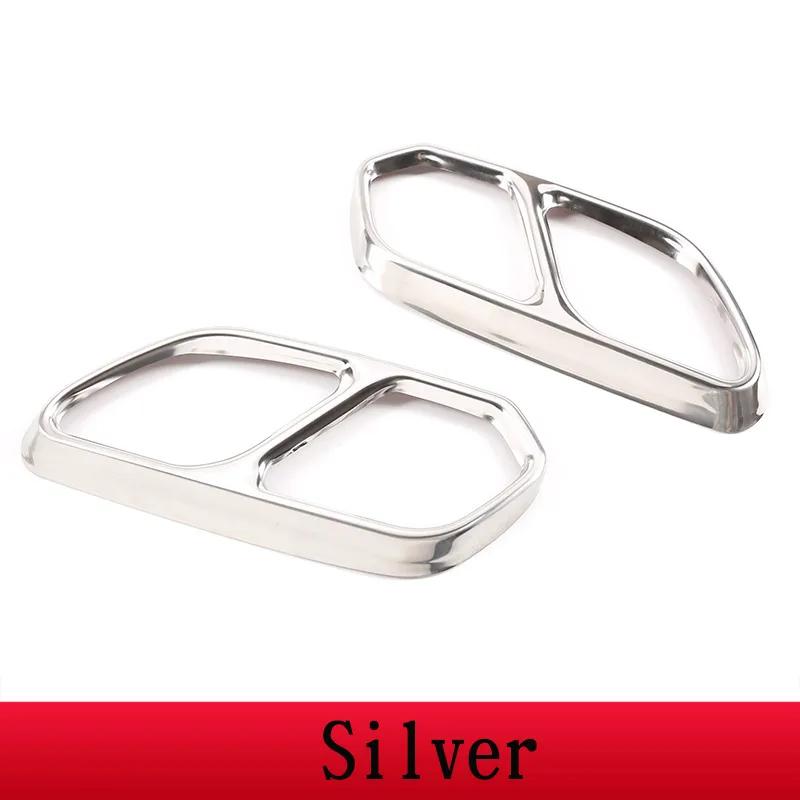 

Для Volkswagen Touareg - Нержавеющая сталь Черный Глушитель выхлопной трубы Накладка Наклейки Автоаксессуары серебряный