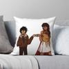 Percy Jackson Nico A Reyna Čtvercový povlak na polštář Polyester Len Sametový vzor Dekorativní povlak na přehozový polštář Potah na domácí polštář