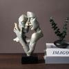 Escultura Figura de Pareja Arte Abstracto Premium Máscara Resina Buena Artesanía Decoración para el Hogar Duradero Duradero Útil Útil