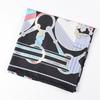 Manual Hand Rolled Twill Silk Scarf Women Horse Print Square Scarves Wraps Echarpes Curled Foulards Femme Bandana Hijabs 90CM