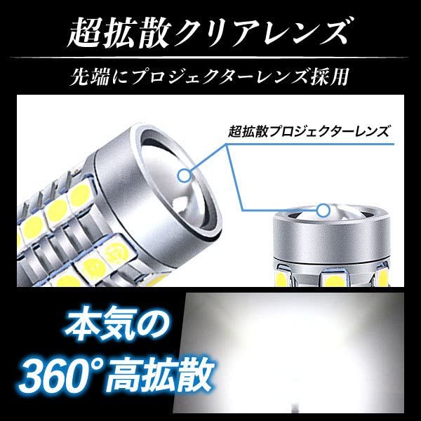 [Complies with new vehicle inspection standards] BLUESEATEC T16 LED backup lamp, super bright, 4000LM, 6500K, vehicle inspection compliant, built
