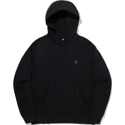 Li Ning Vital Series Solid Color Hooded Comfortable Breathable Versatile Loose Sweatshirt Unisex Sweatshirt Black AWDUB33-2