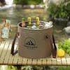 Tragbarer Faltbarer Eimer 5L 10L Großes Fassungsvermögen Outdoor Camping Reise Zusammenklappbarer Handlicher Wasserbehälter Für Outdoor Wandern
