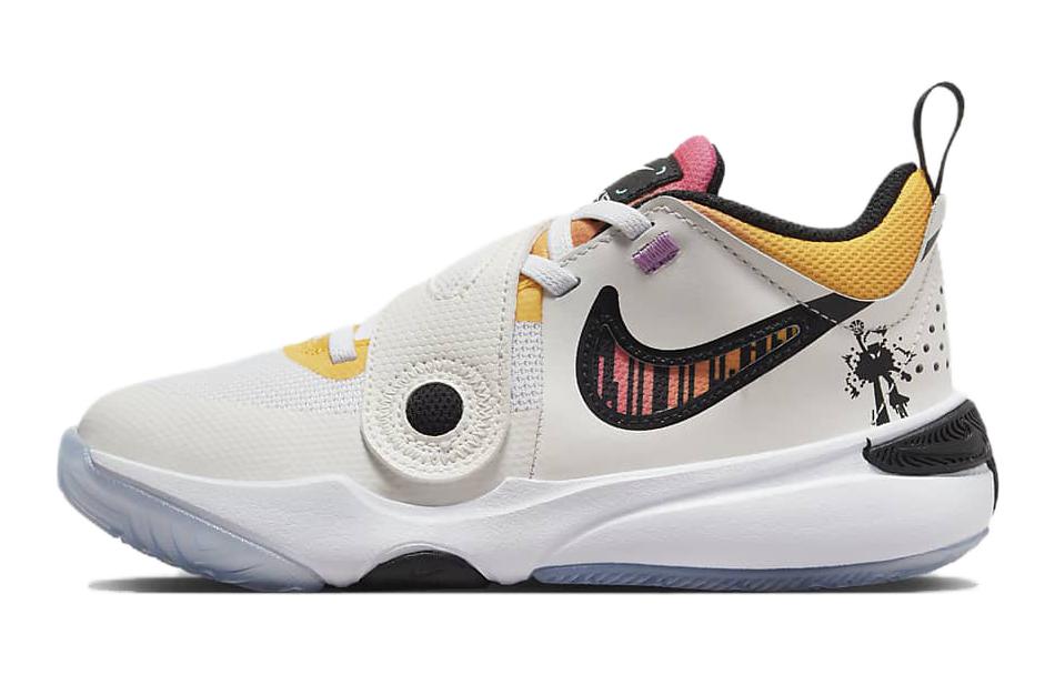 

Nike Team Hustle D 11 PS Slip Resistant Cushioning Low top Children s Basketball Shoes White Kids FJ7689-101 29.5