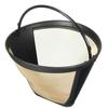 Reusable Gold Tone Permanent #4 Cone Shape Coffee Filter Mesh Basket Filter New