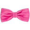 [ao-LABEL] Bow Tie Brand - 30 Colors To Choose From - Silk Glossy Solid (Plain) Bow Tie - Vivid Pink