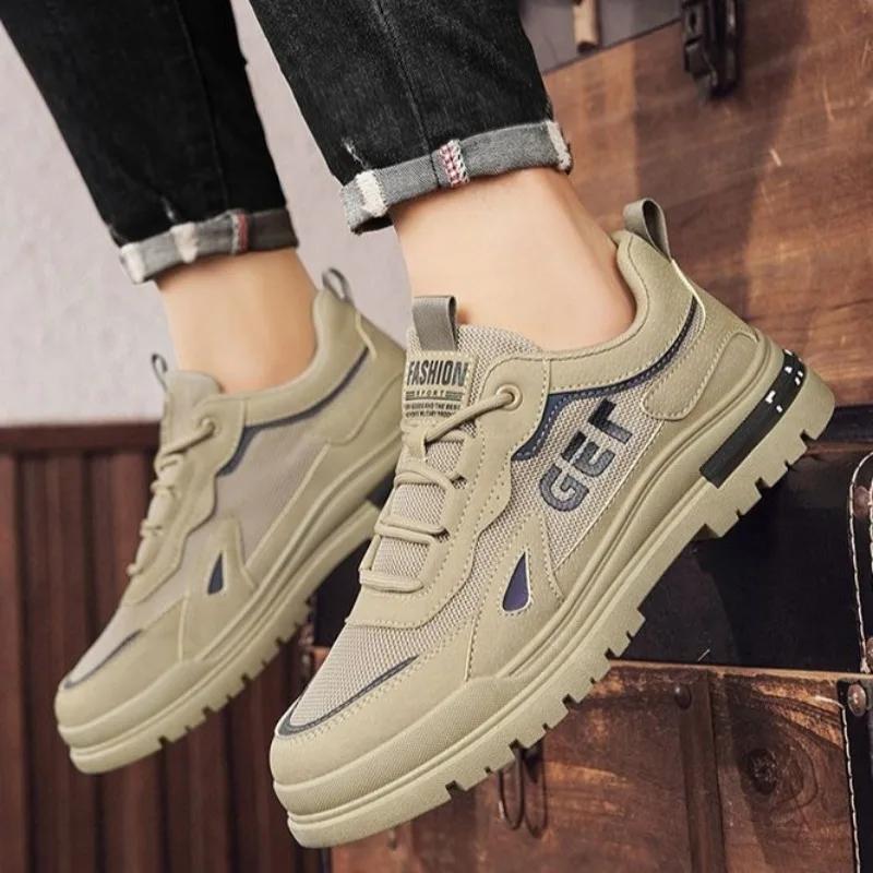 Męskie Sneakersy Oddychające Sportowe Wygodne Buty do Biegania dla Mężczyzn Siateczkowe Sznurowane Buty do Joggingu Wulkanizowane Zapatillas De Hombre