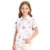 Girls' Polka Dot Print School Uniform T-Shirt for Casual and Formal Wear