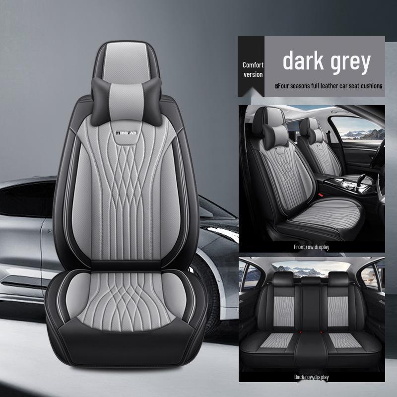 All-Season Full Leather Universal Car Seat Cover Cushion