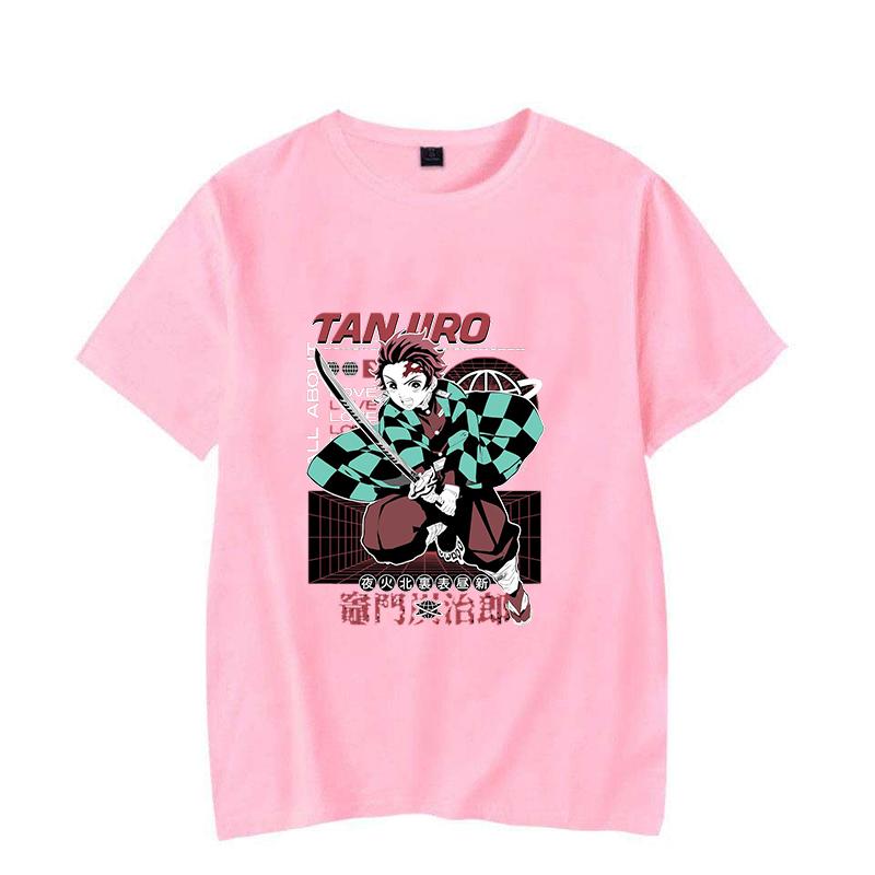 New Aniem T Shirt Kamado Tanjirou Print T-shirt Unisex Summer Casual O-neck Lady Female Clothing Short Sleeve Tees
