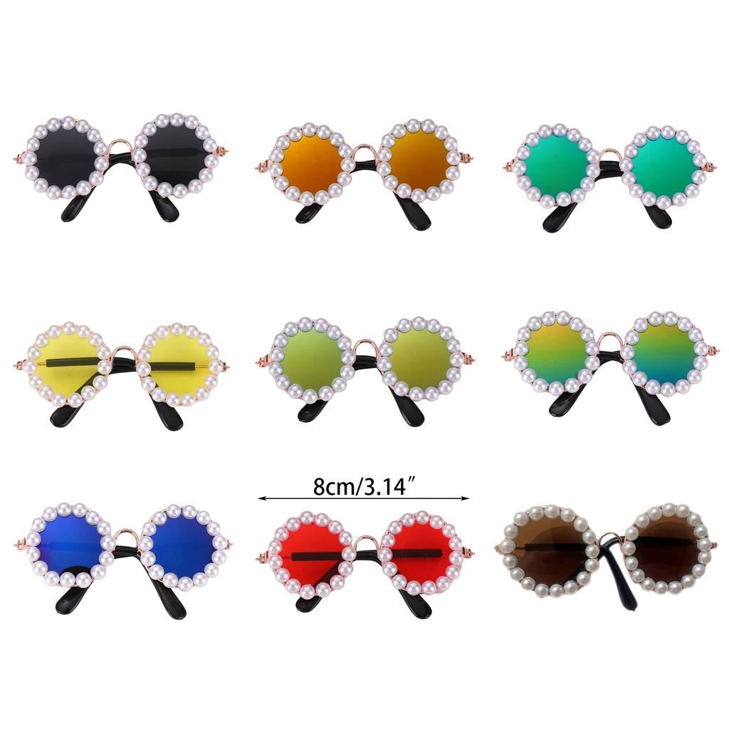 Pet Mini Sunglasses Pearls Colorful Glasses Dog Goggles Cute Sunglasses Photo Glasses Pet Goggles Pet Glasses