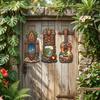 Tropical Home Decor 3Pcs Hawaiian Tiki Wooden Wall Hanging Sign, Surf Coastal Art, Surfing Themed Exquisite Plaque for Bar Patio & Holiday Gift Style