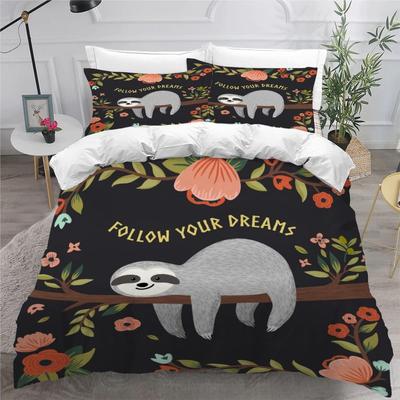Colorato adorabile Copripiumino Brado Moderno Colorato Copripiumino con Cerniera Set Letto King Size Lussuoso Arredamento Camera da Letto 2 Pezzi