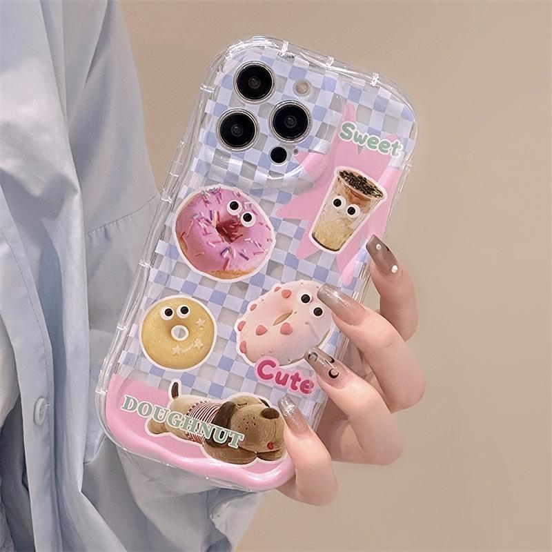 Zhitai Cream Pattern Mobile Case for iPhone 13, 14 Pro, 15, 16 Pro Max with Bracelet, Single Piece