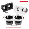 Double-Head Recessed Anti-Glare Square Spotlight with Deep Cup for Living Rooms