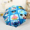 Cartoon Character Collage 1 Portable Automatic Umbrella Compact & Durable 8-Rib Design Foldable Design for Outdoor Daily Use Elegant Umbrella