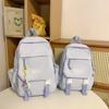 Children's Schoolbag Grade 3-6 Primary School Backpack Solid Color Women's Backpack