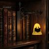 Vintage Style Book Light Lantern/Ghost Bookshelf Light, Metal Desk Lamp with Warm Lighting, Reading Retro for Lovers & Library Study Room Accent