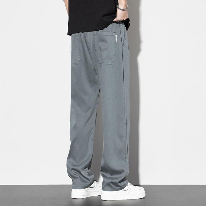 Lyocell Tencel Ultra-thin Drape Wide-leg Casual Pants Men's Spring and Summer New Loose Straight Sports Pants