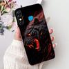 For Infinix Hot 8 Phone Case Hot 8 Lite Hot8 X650 X650C X650B X650D Elegant Floral Cat Pattern Black Silicone Soft TPU Cases