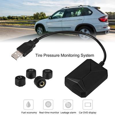 Araba TPMS Tak Ve Çalıştır Kolay Kurulum Toz Geçirmez Taşınabilir Sıcaklık İzleme Evrensel Yüksek Hassasiyetli USB Lastik Basıncı İzleme Sistemi