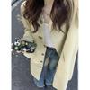 Kumikumi British Style Khaki Single Breasted Trench Coat Outerwear Women Autumn Elegant All-Match Loose Slimming Coat