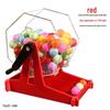 Jundingying Rote Acryl-Handkurbel-Lotteriemaschine mit 100 bunten Bällen