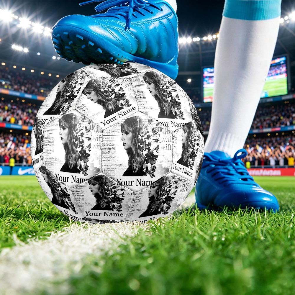 Pallone da Calcio Taglia 5 Taylor Swift, Testo Nome Personalizzato Pallone da Calcio Personalizzato Regalo Allenamento Sportivo
