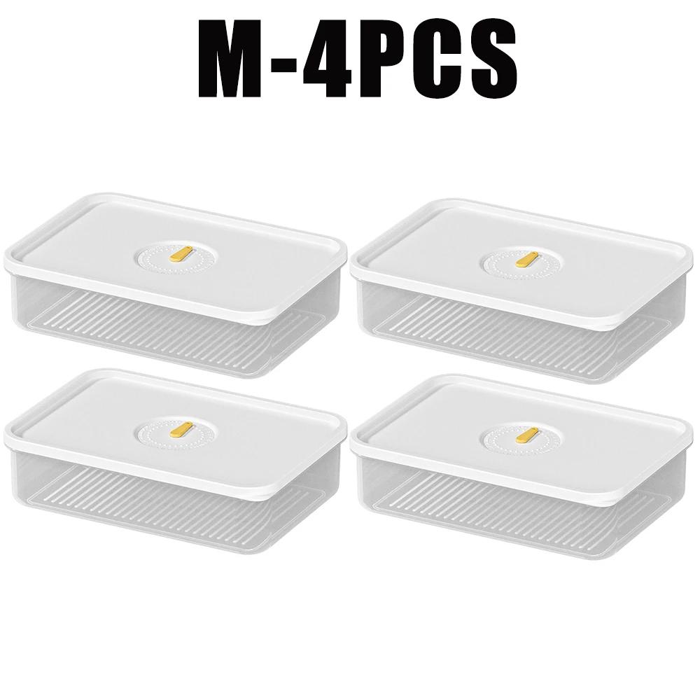 Refrigerator Transparent Storage Box Food Freshness Organizer Cheese Keeper Box Turkey Sausage Storage Box For Kitchen Fridge