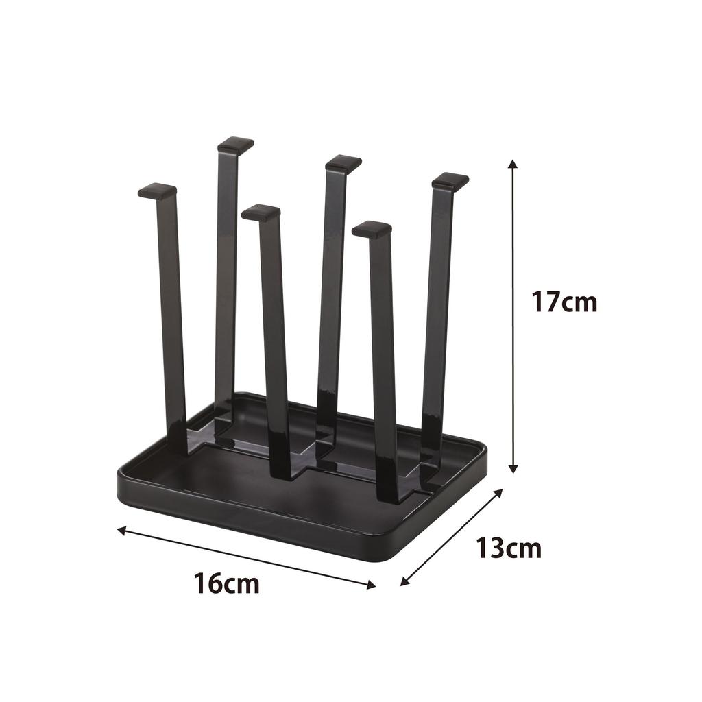 Yamazaki Industries Glass Stand Tower Slim Black 2848