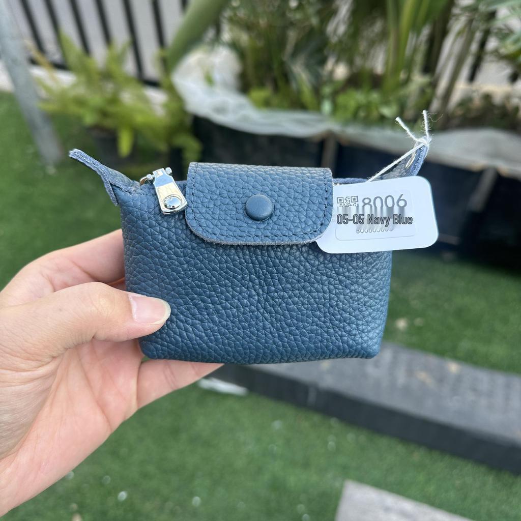Women's Genuine Leather Coin Purse - Exquisite Portable Cowhide Clutch with Zipper