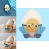 Plush Water Boiled Egg Doll With Diving Mask For Kids Gift And Bag Accessory