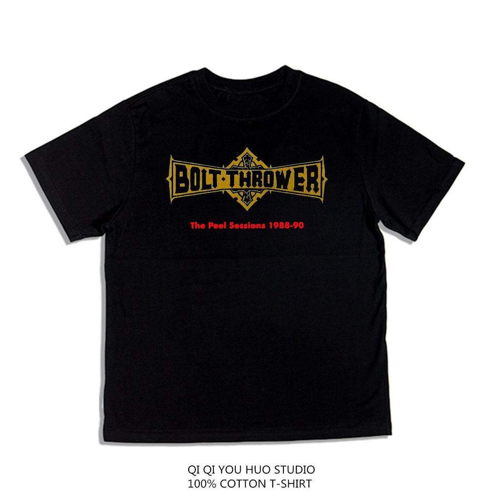 T-shirt Stampata Album Death Metal Britannico Bolt Thrower Manica Corta Uomo e Donna Camicia da Notte da Uomo