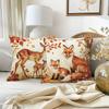 Autumn Forest Animal-Print Pillowcases: Deer, Owls, Raccoons, and Foxes Sofa cushion cover home room decoration 2D flat printing