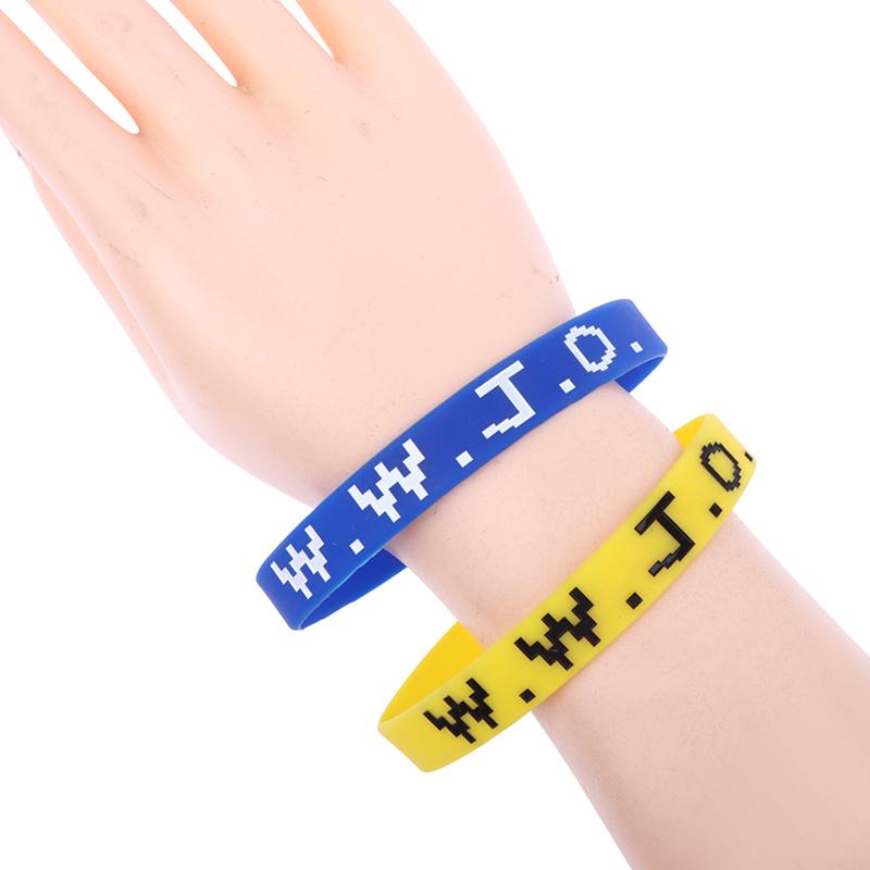 1 Pezzo Braccialetti in Gomma WWJD Colorati What Would Jesus Do Braccialetti in Silicone Per Uomini Donne Bomboniere Festa Cristiana Gesù WWJD