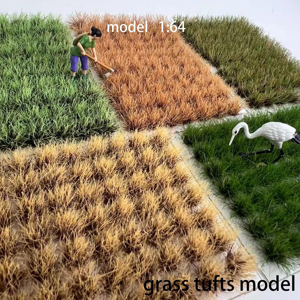 70/91 Tufts Static Grass Tufts for Miniature Garden Decor,Tiny Bonsai Model Grass Tufts,Crafts Scene Decor,DIY Micro Landscape