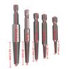 6 Pcs Drill Bit Bolt Extractor Kit With Adapter Stripped Screw Remover  Mechanical Repair