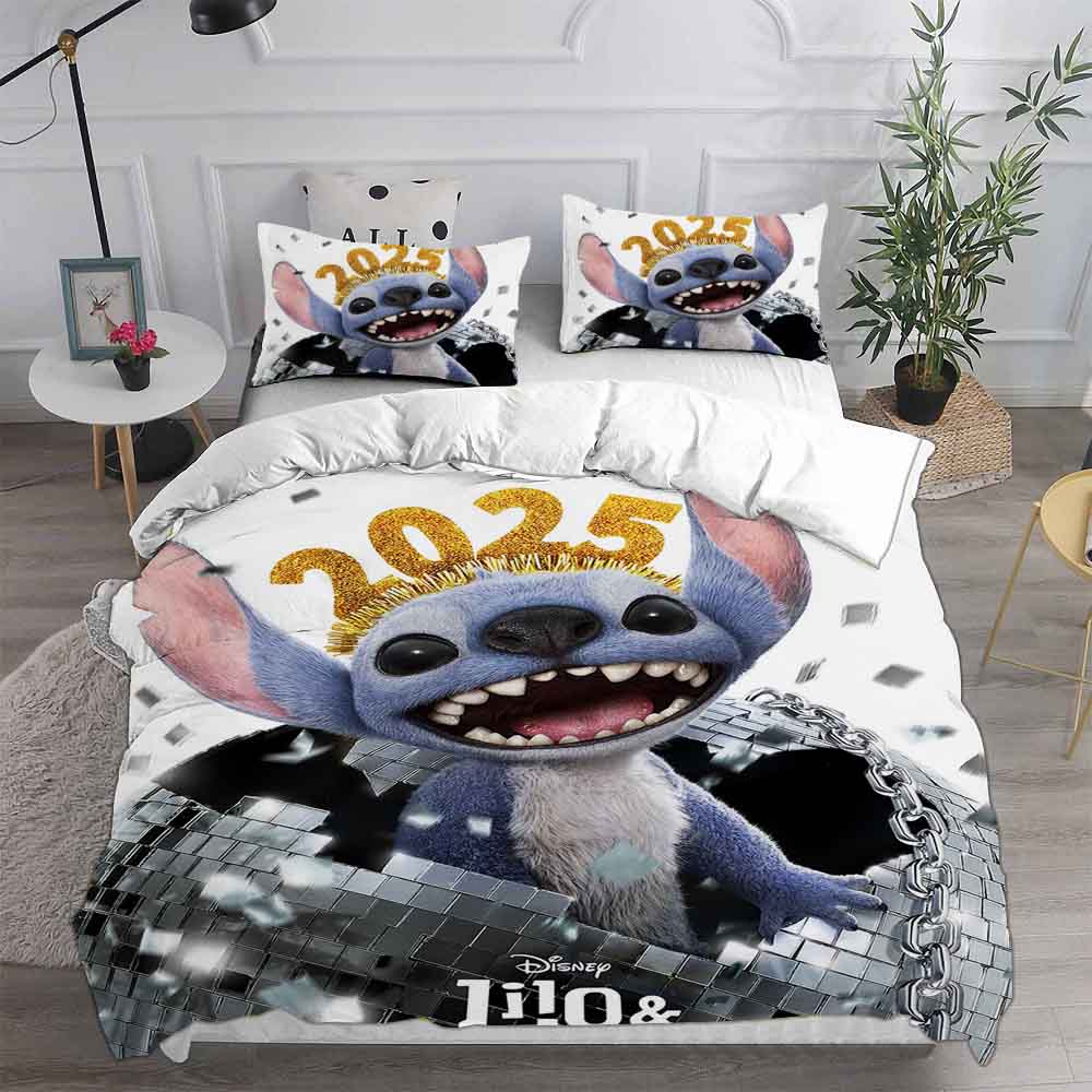 Lilo&Stitch Bedding Sets Cartoon Comforter Quilt Bed Cover Duvet Cover Pillow Case 2-3 Pieces Sets Kids Adult Bedroom Decor