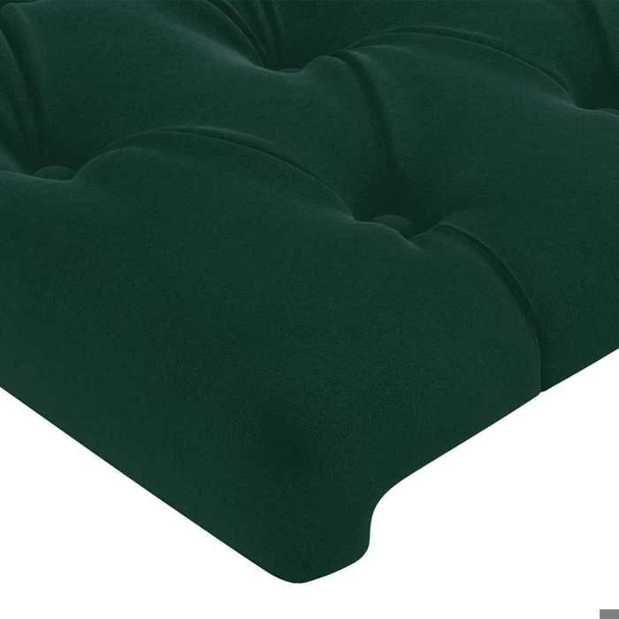 Tête de lit - Maison Exclusive - Velours vert foncé - 90 x 7 x 118/128 cm - Hauteur réglable