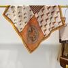Retro light luxury high-end carriage cotton and linen scarf, spring and autumn new 71cm small square scarf, foreign-style decorative versatile scarf