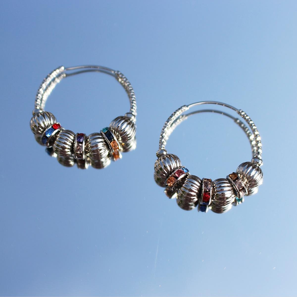 

Золотые и серебряные серьги с металлическими бусинами, цветные циркониевые модные серьги высокого класса, серьги 83